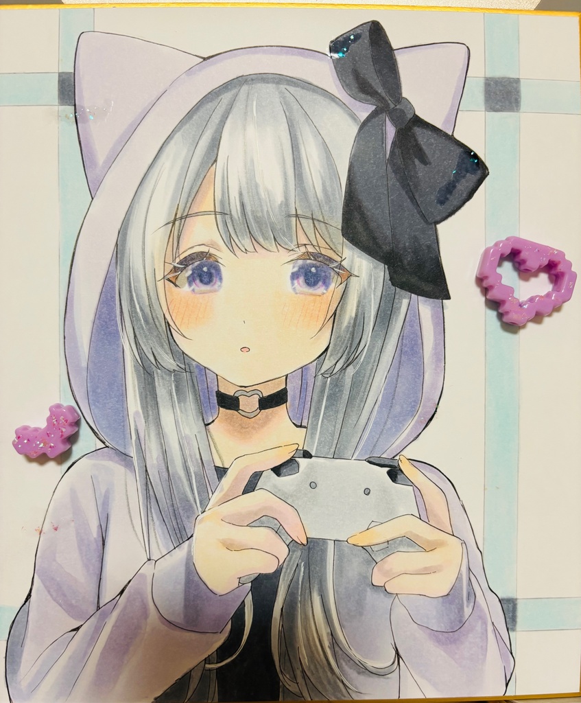 オリジナル 女の子 直筆色紙🎮