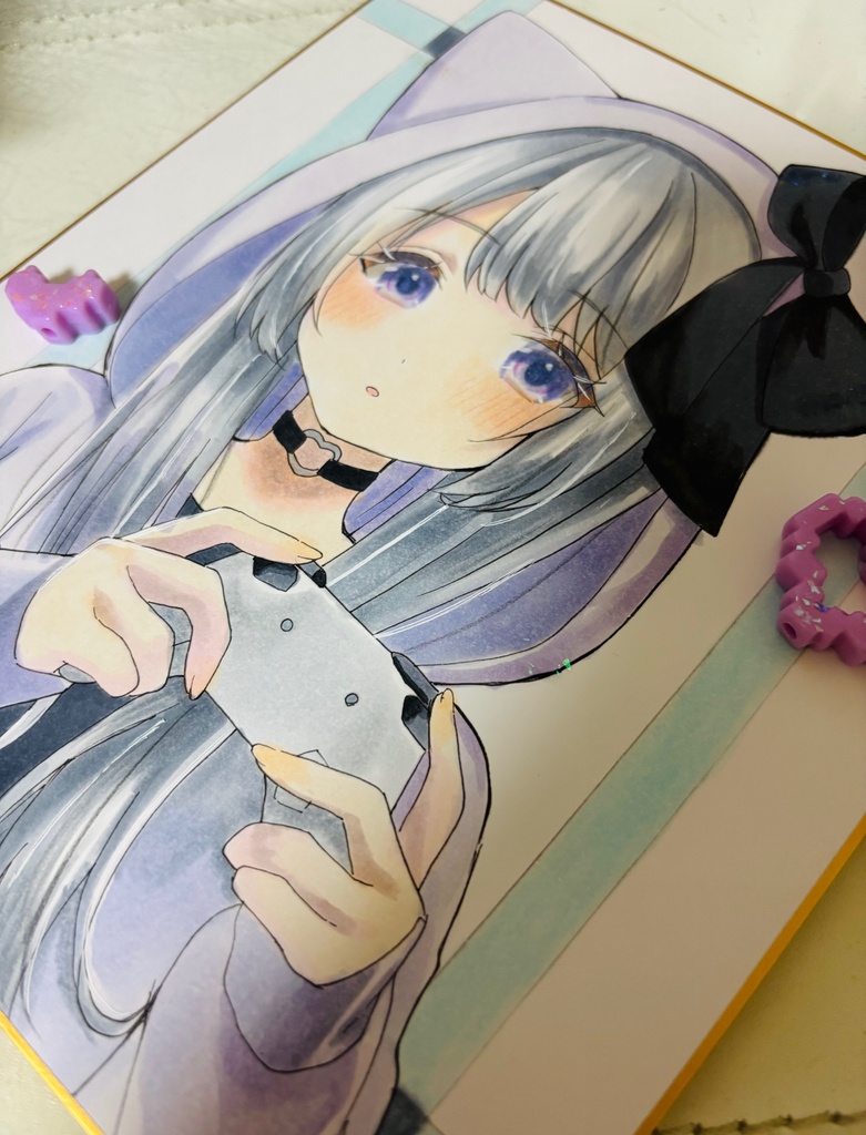 オリジナル 女の子 直筆色紙🎮