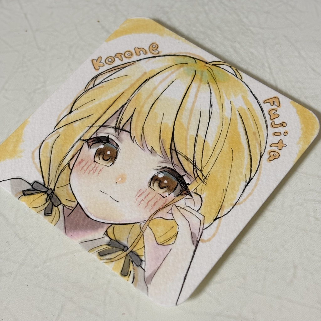 学マス 藤田ことね 直筆イラスト