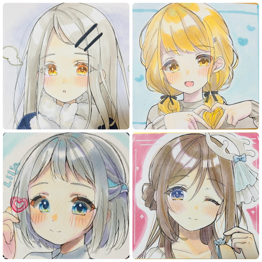 イラストオーダー 小色紙 直筆色紙