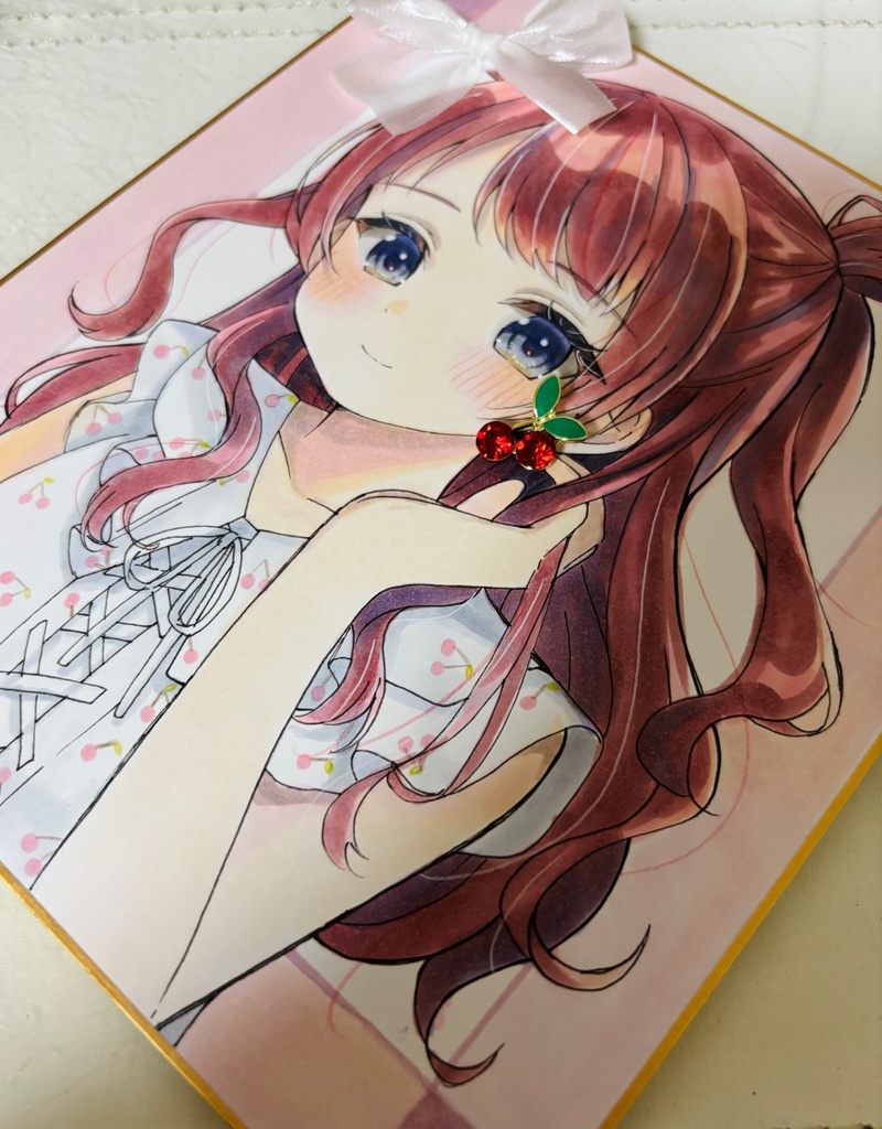 学マス 花海咲季 直筆色紙 中色紙