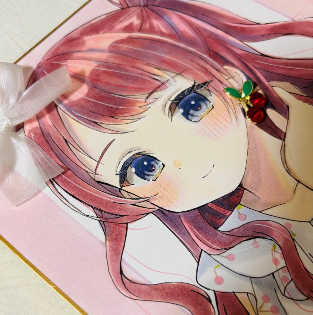 学マス 花海咲季 直筆色紙 中色紙