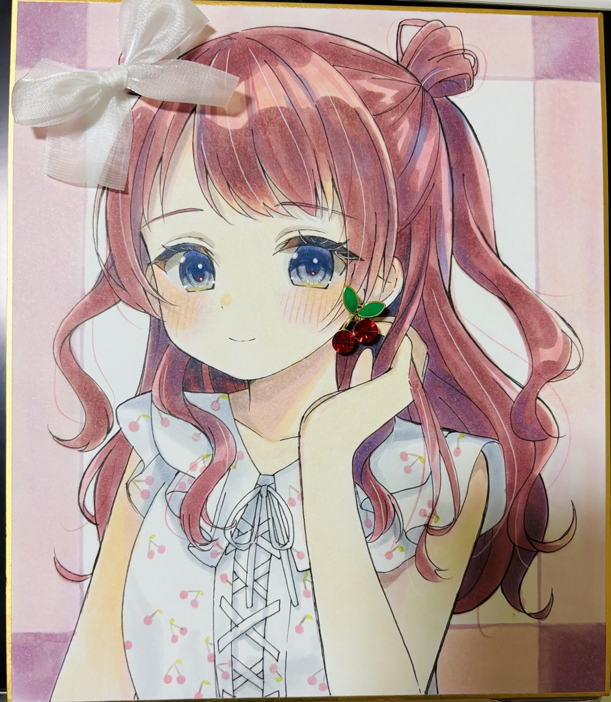 学マス 花海咲季 直筆色紙 中色紙