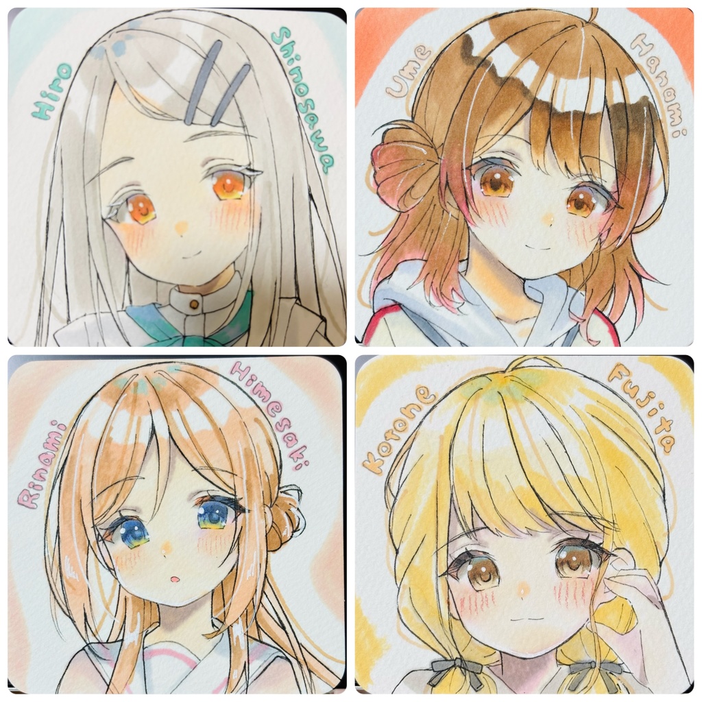 てのひらペーパー 直筆 イラストオーダー