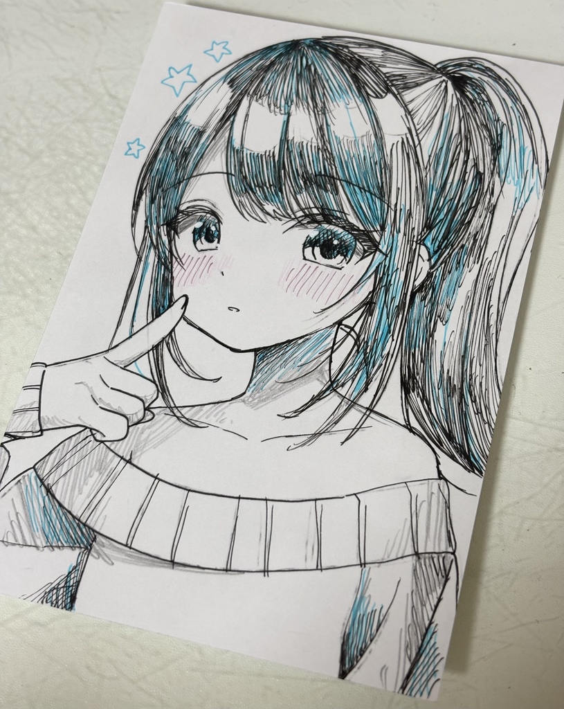 落描き ポストカード オリジナル 女の子