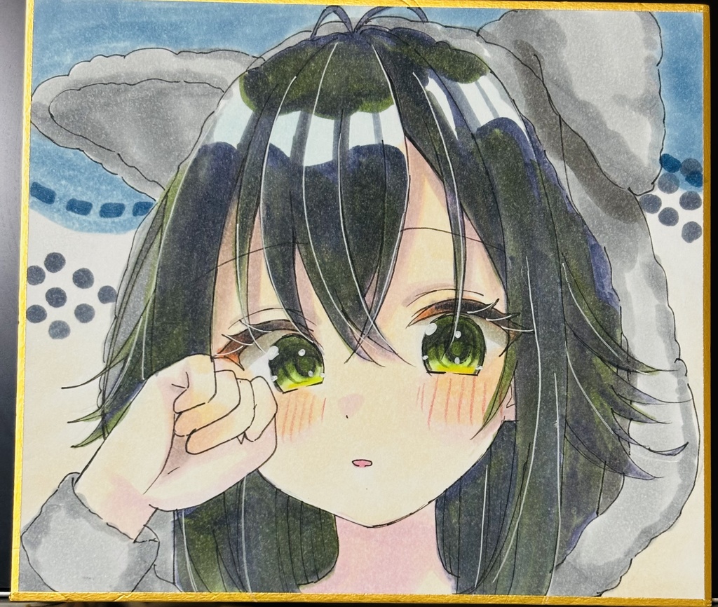 学マス 直筆色紙