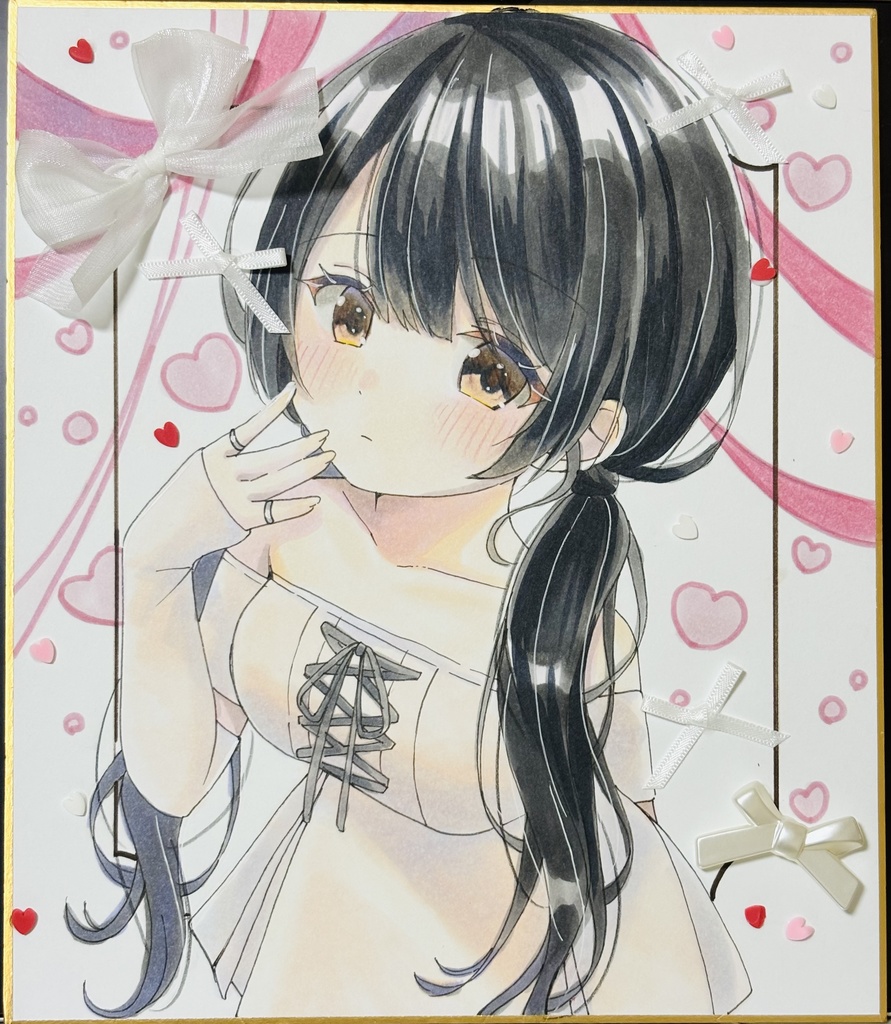 オリジナル バレンタイン🎀 女の子 直筆色紙