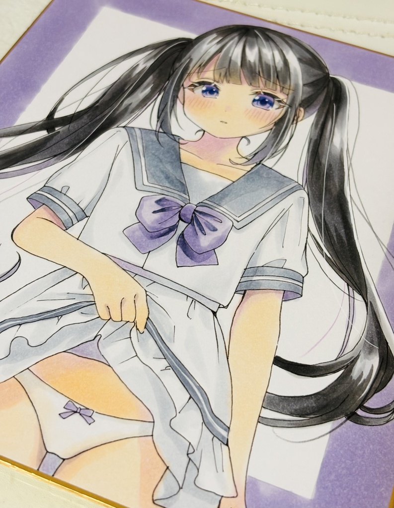 オリジナル 下着 女の子 直筆色紙