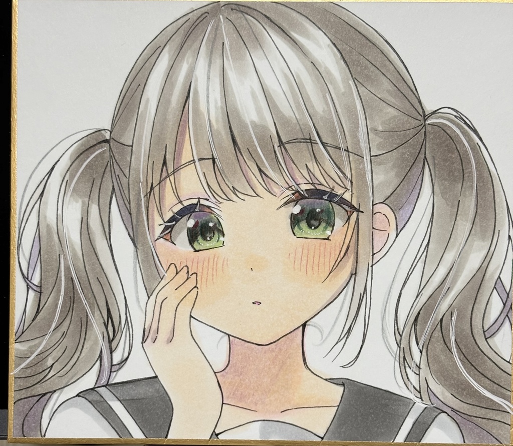 オリジナル 女の子 直筆色紙