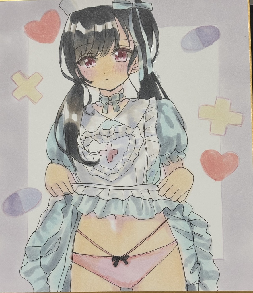 オリジナル 女の子 下着 直筆色紙