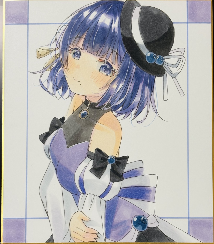学マス 秦谷美鈴 直筆色紙 中色紙
