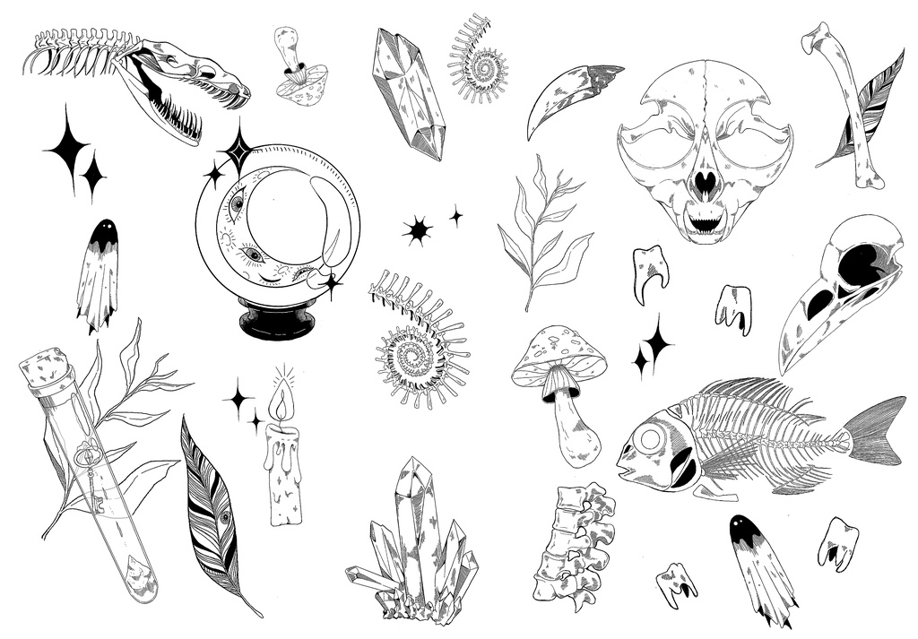 骨と魔法のサコッシュ