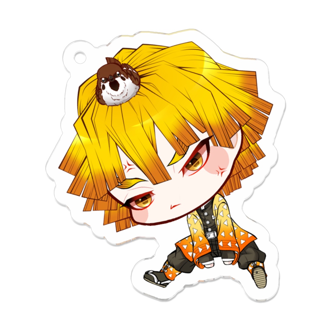 ぷんすかアクキー/我妻善逸withチュン太郎