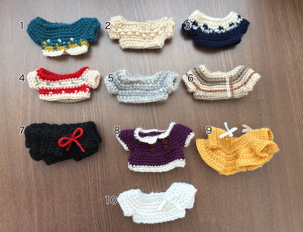 １１〜１２cmぬい用セーター ＆ワンピース