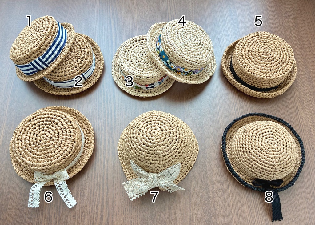 ぬい用麦わら帽子