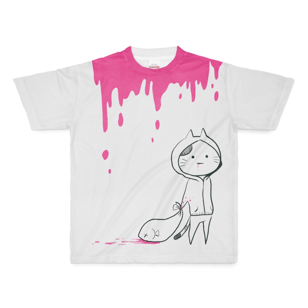 Tシャツ【サイコパスねこどろり】M