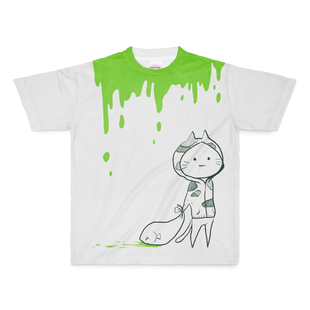 Tシャツ【サイコパス三毛ねこどろり】M