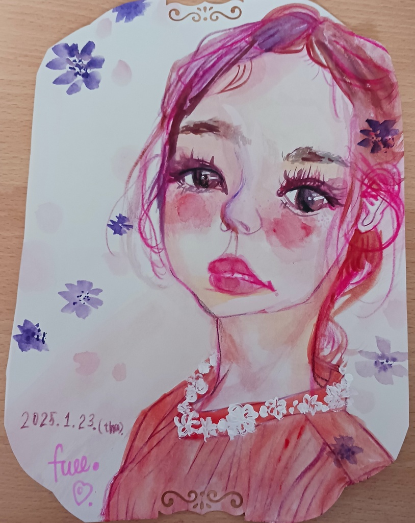 水彩の春色girlレディ.