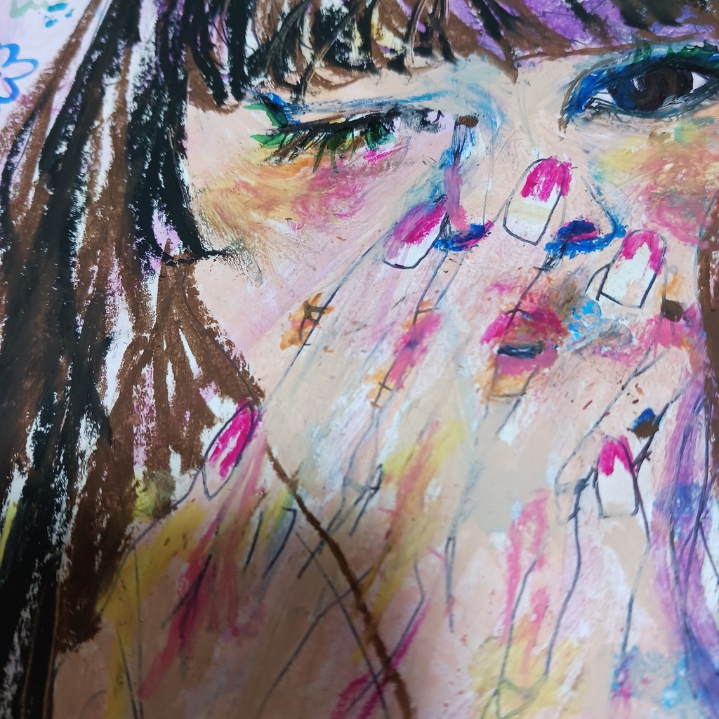 うふふ.ちらりネイルの子.