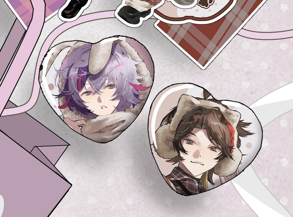 【#にじそうさく11】ふわぐさ缶バッジセット