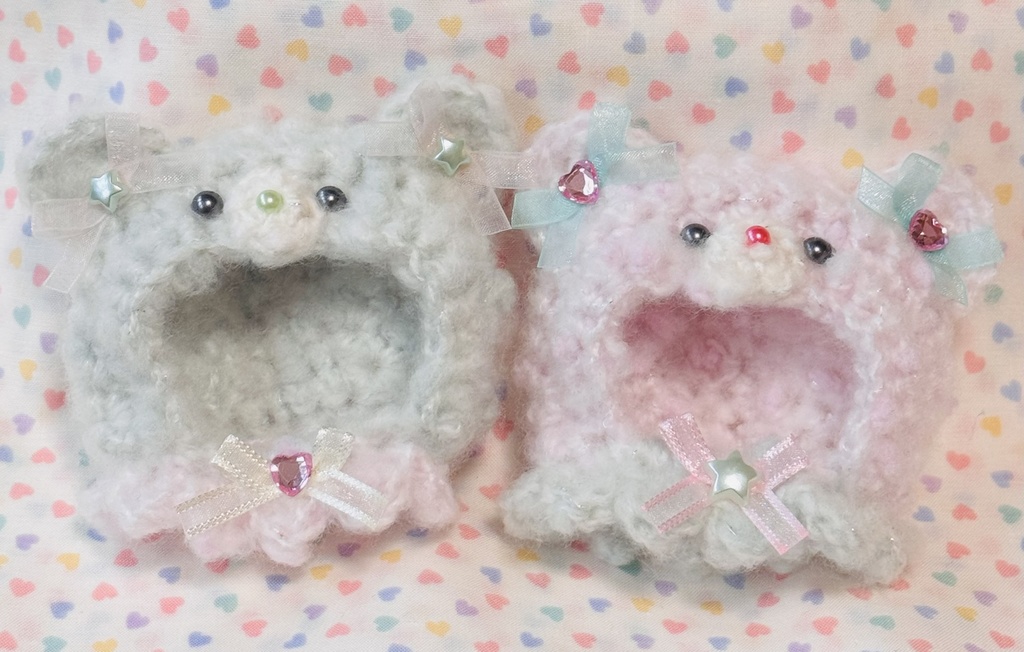 留伊カラー　くまちゃん服　10cmぬい用