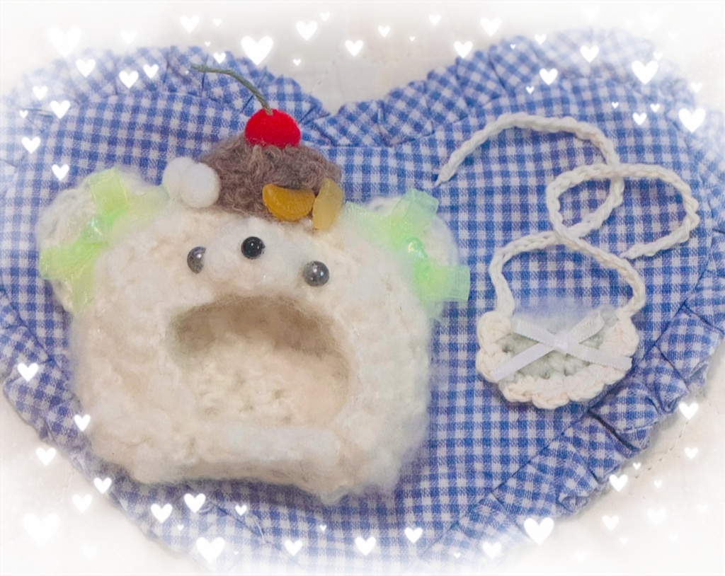 しろくまのかき氷ぼうし+スタイ