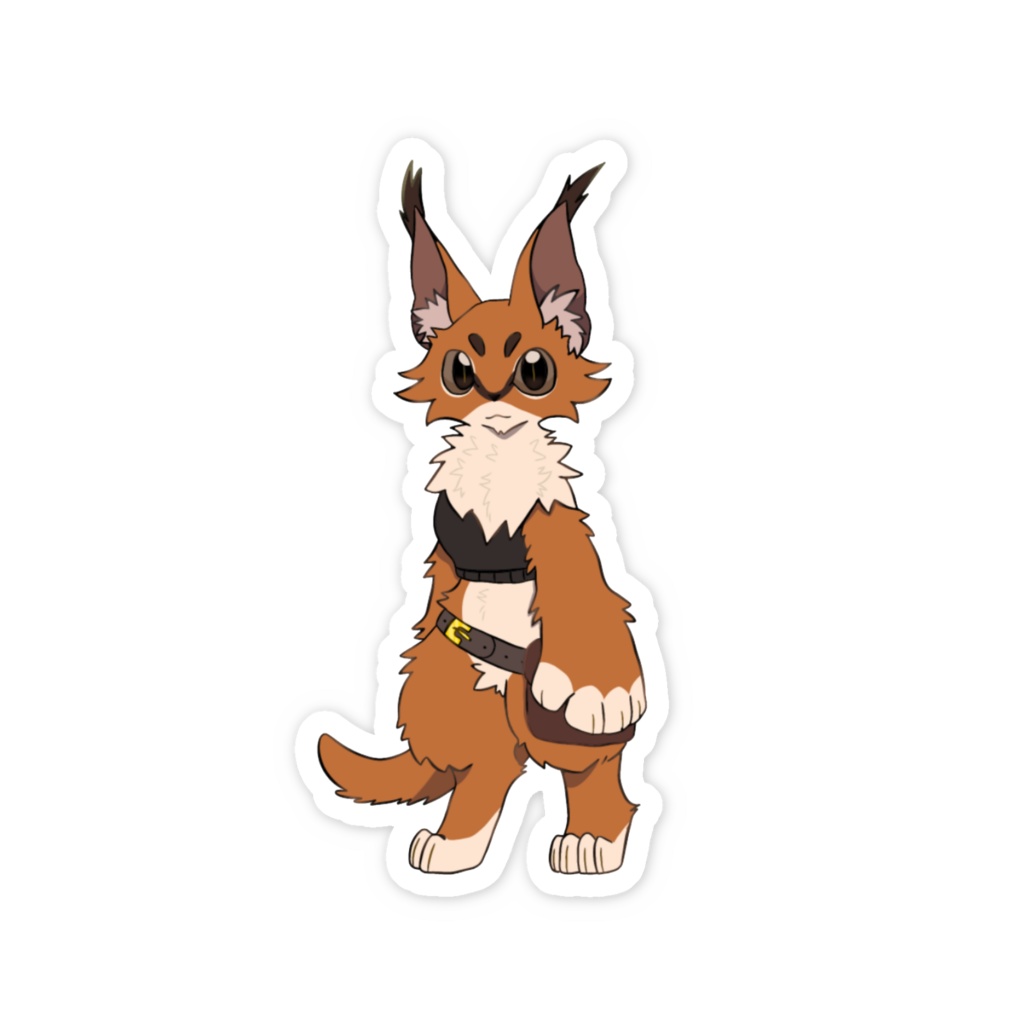 いもちの友達ケモノ商人ステッカー