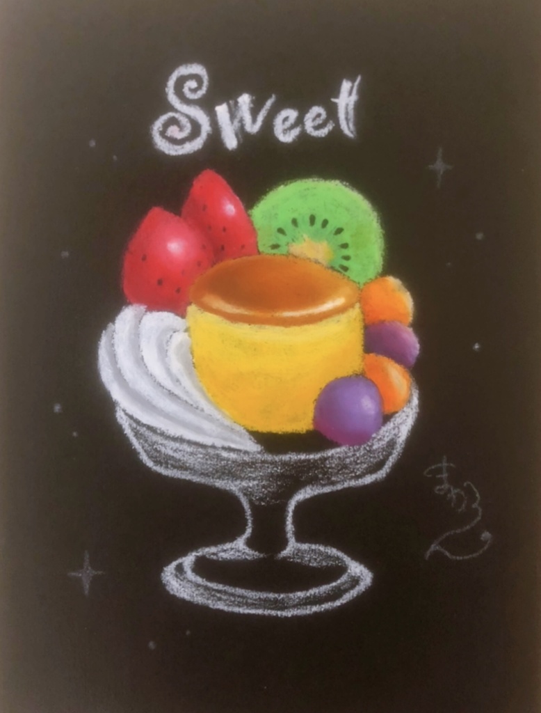 おかしさん宛て　チョークアート