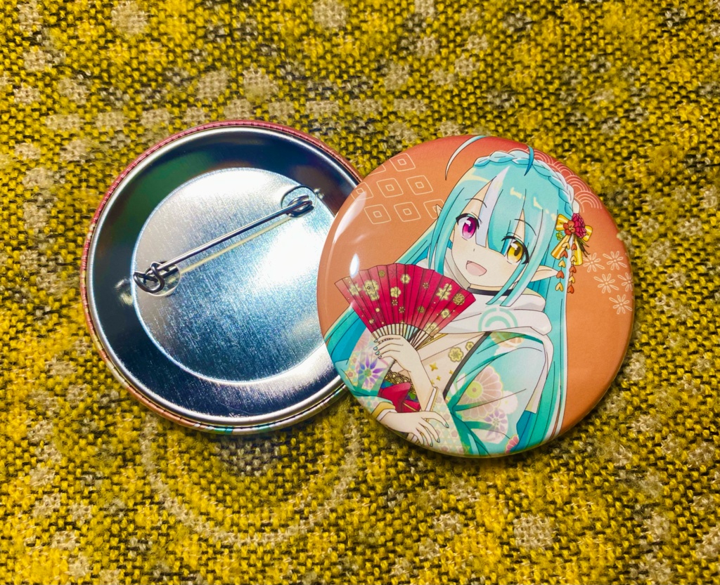 着物ぽても「缶バッジ」/Kimono potemo "Can badge"