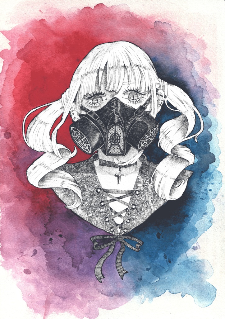 【ポストカード】ガスマスク２代目