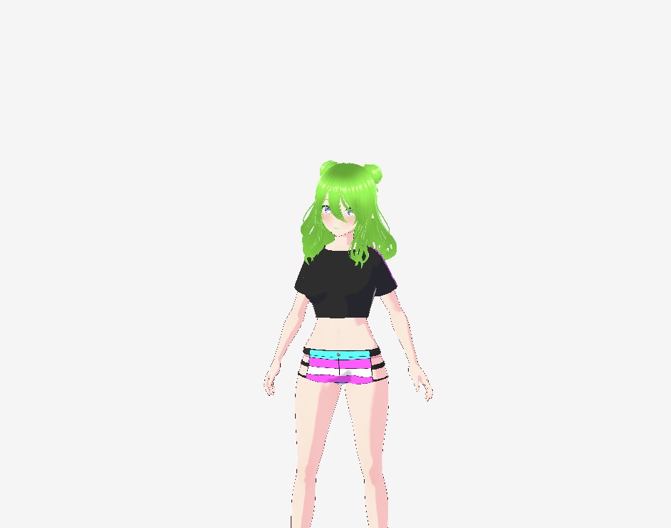 Side Cut-Out Shorts for VROID Models, Pride Cut-Out Shorts