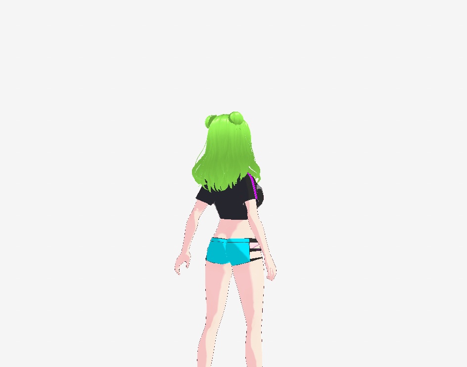 Side Cut-Out Shorts for VROID Models, Pride Cut-Out Shorts