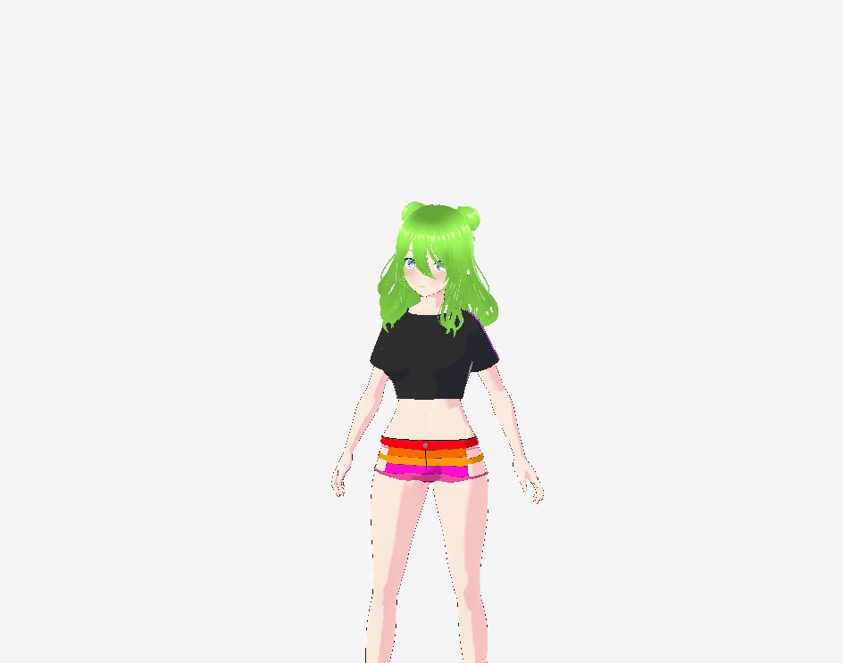 Side Cut-Out Shorts for VROID Models, Pride Cut-Out Shorts