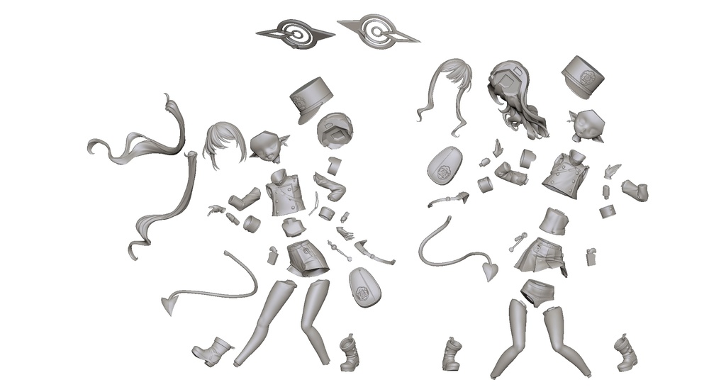 3月初旬倉庫発送予定 ノゾミ&ヒカリ ブルーアーカイブ 1/7スケールガレージキット