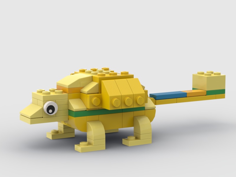 LEGOレゴブロックかわいい恐竜シリーズ ちびアンキロサウルス
