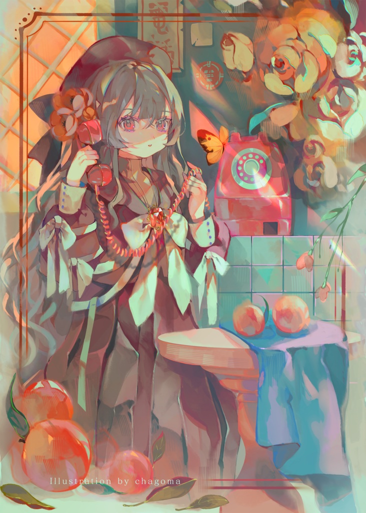 【オリジナル】電話ちゃんB2タペストリー