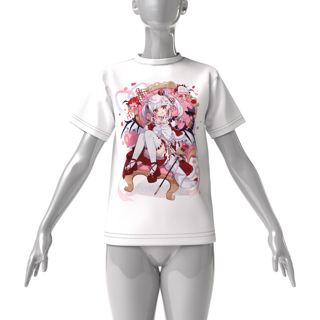 花冠あむる4周年記念 ビックシルエットTシャツ(白)