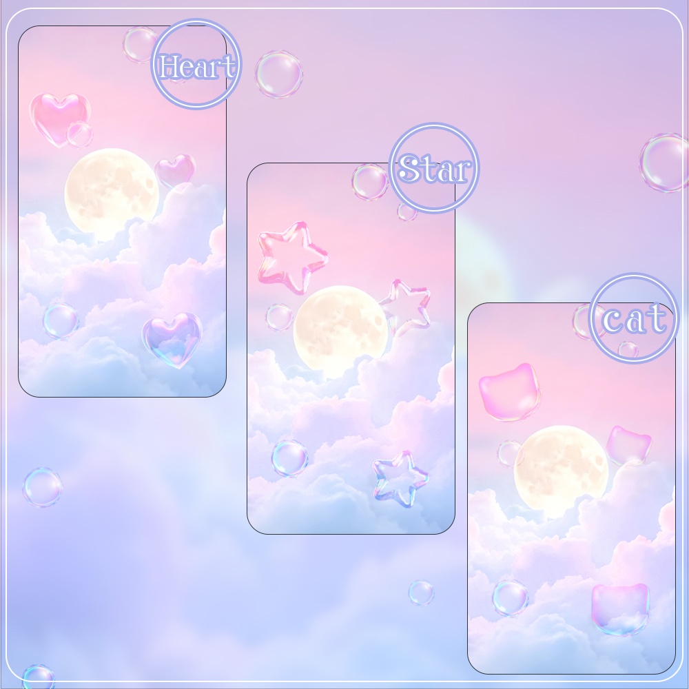 動く!ゆめかわシャボン玉の縦型配信|背景動画(mp4)|Vtuber向け|横長&オーバーレイのみ有料