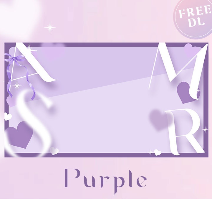 【フリー素材】きらふわハートのASMRサムネイル素材【横長Youtube用】