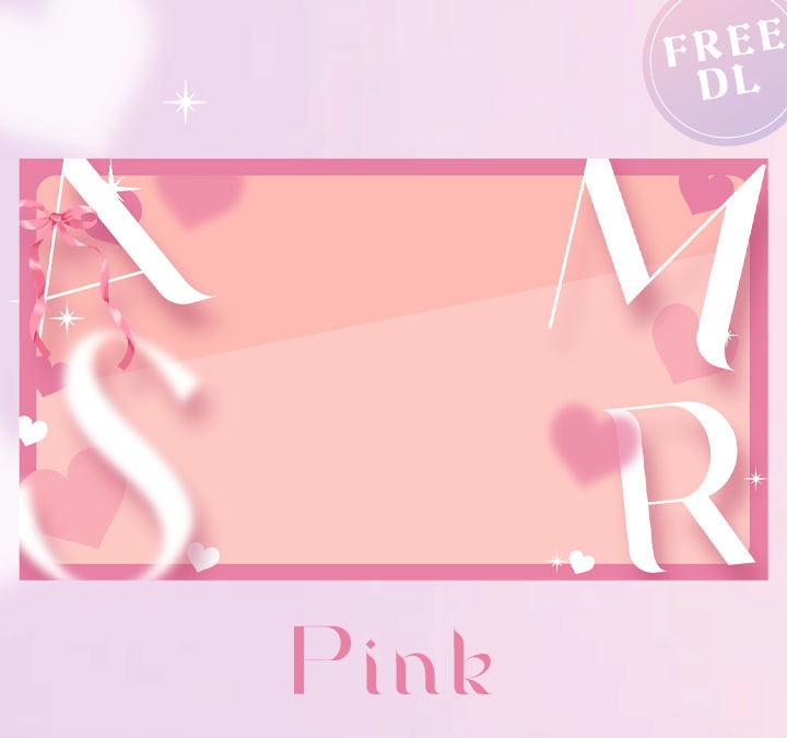 【フリー素材】きらふわハートのASMRサムネイル素材【横長Youtube用】