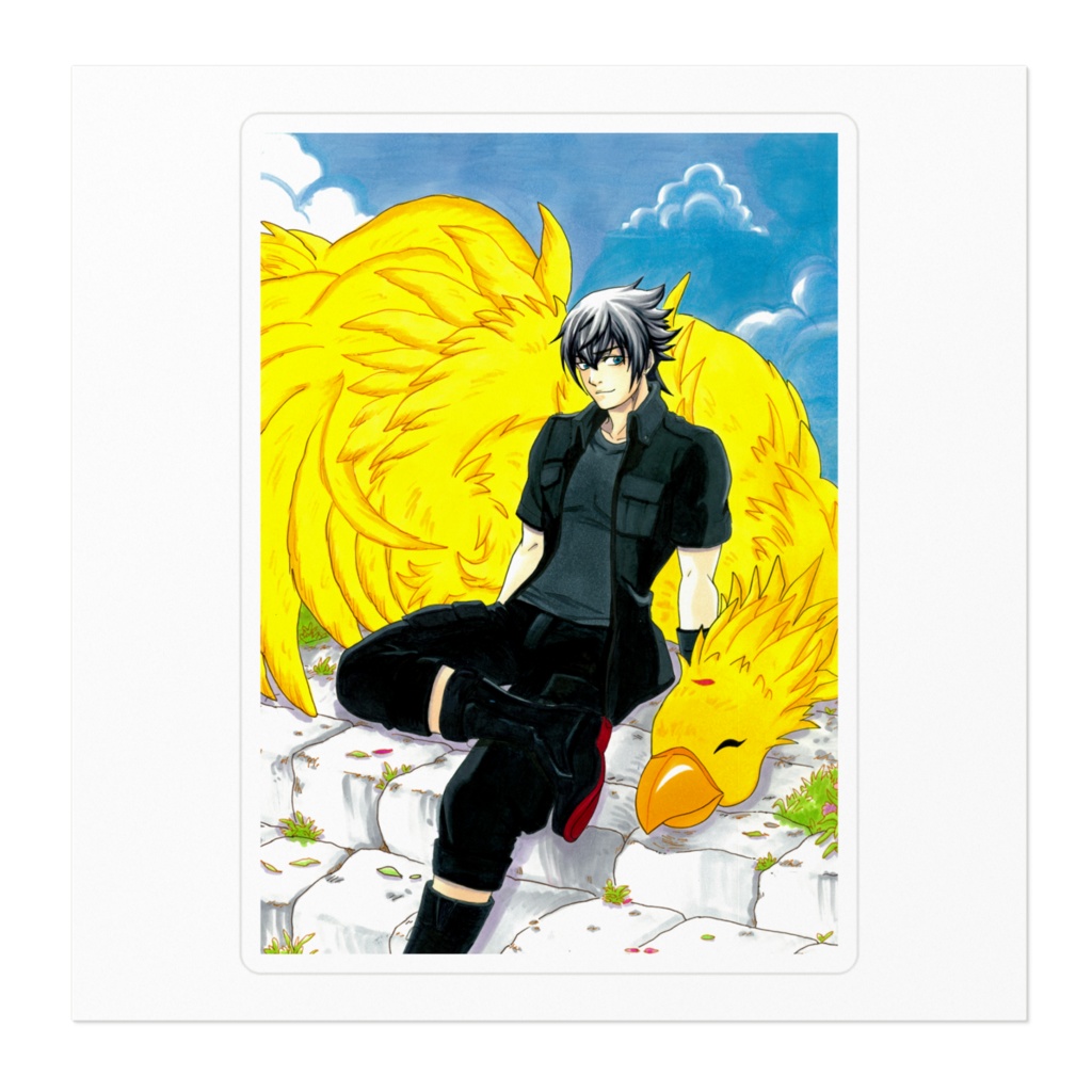 Noctis & Chocobo - sticker ステッカー