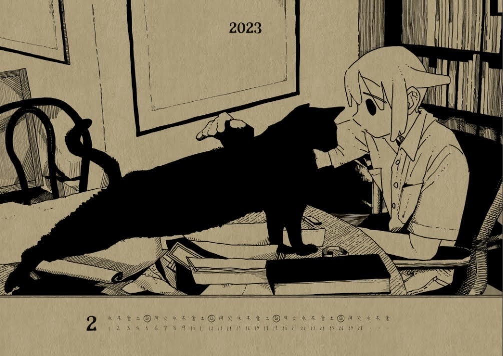 クロッキカレンダー2023/印刷用データ