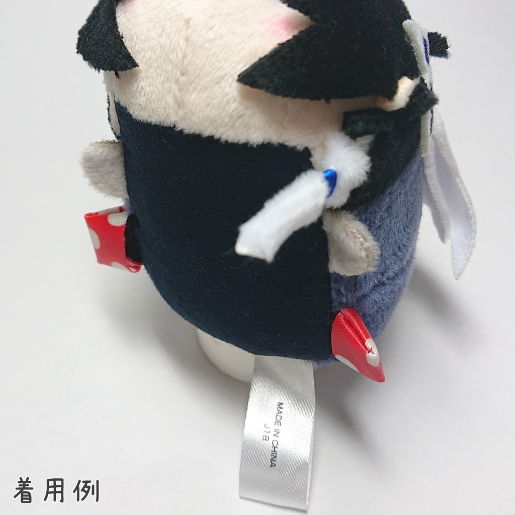 【完売】もちもちマスコット用 赤白ドットのレインコート・レインブーツセット