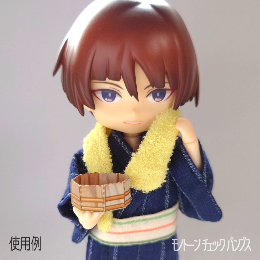 【無料】ミニチュア風呂桶・お櫃 ペーパークラフト