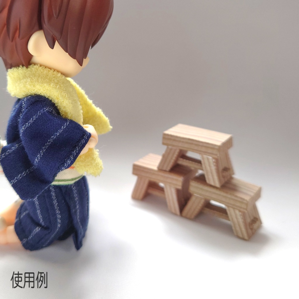 【無料】ミニチュア風呂椅子 ペーパークラフト