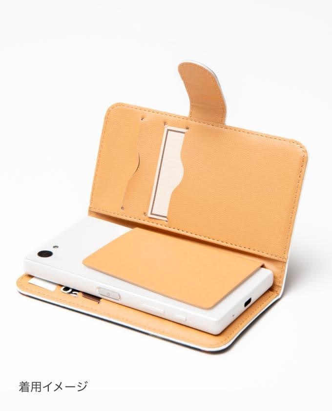 手帳型スマホケース パステルピンク