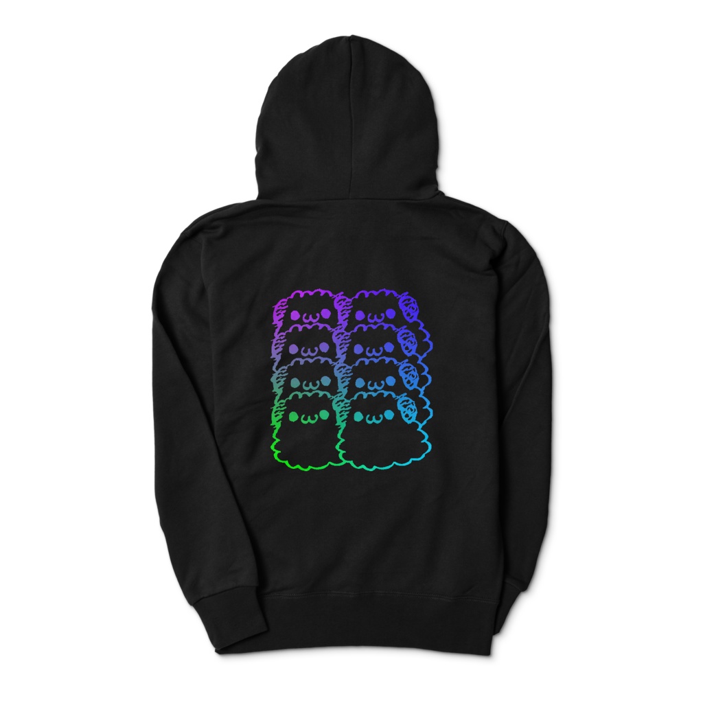 もこもこぱむパーカー黒