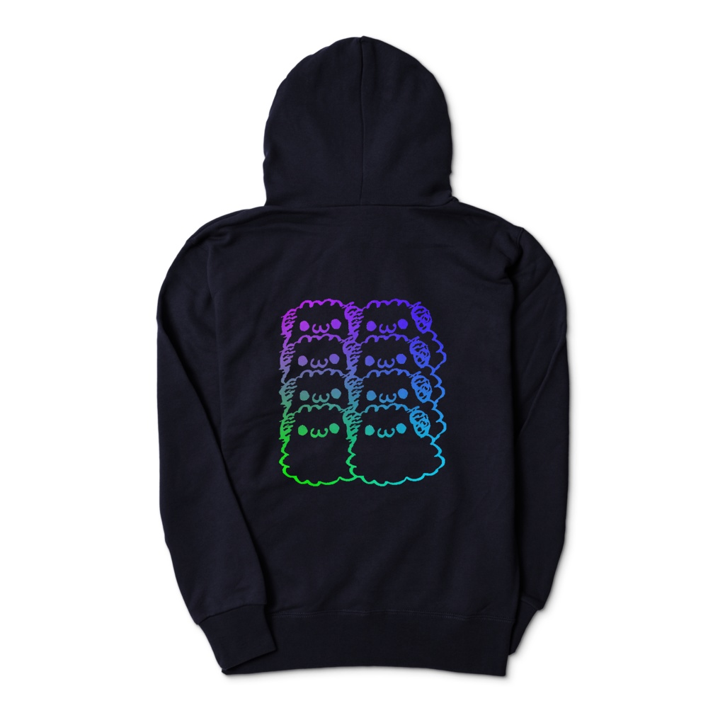 もこもこぱむパーカー紺