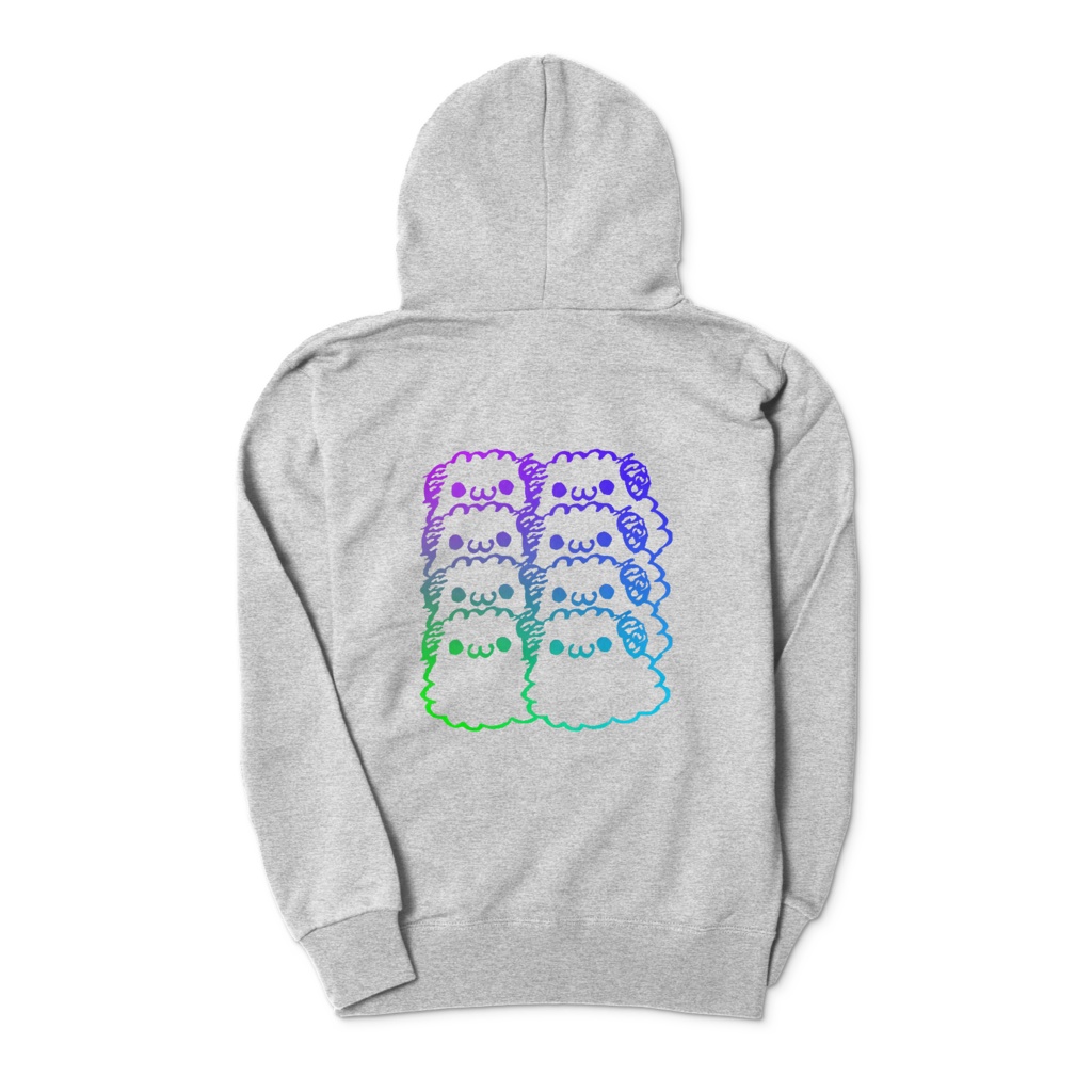 もこもこぱむパーカー灰