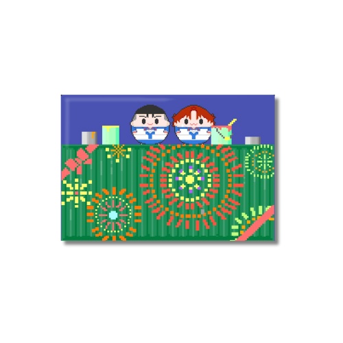大菊ドット絵缶バッジ